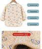 Reversible Thickened Baby Warm Smock for Autumn and Winter - Long Sleeve Anti-dirty Apron for Kids