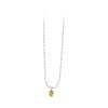 New Simple Blogger Style Ins Korean Version Korean Olive Beads Small Rice Grains 925 Silver Necklace Female Tide
