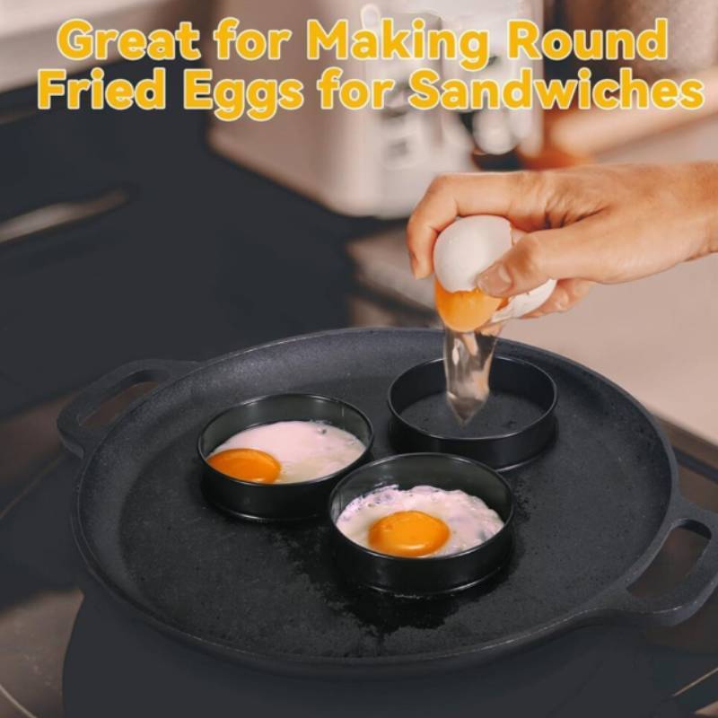 Stainless Steel Round Baking Molds For Pastries And Cookies With Double Rolled Edges For Home Baking