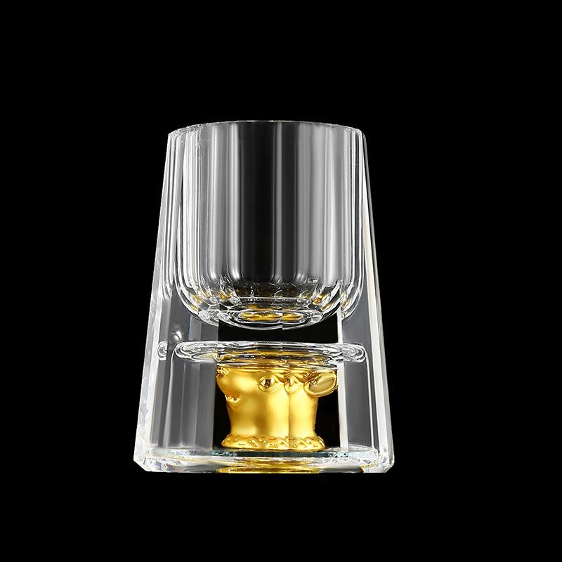 Zodiac Crystal Glass Spirit Glass Wine Dispenser 12 Small Wine Glasses Household Party One Cup Simple