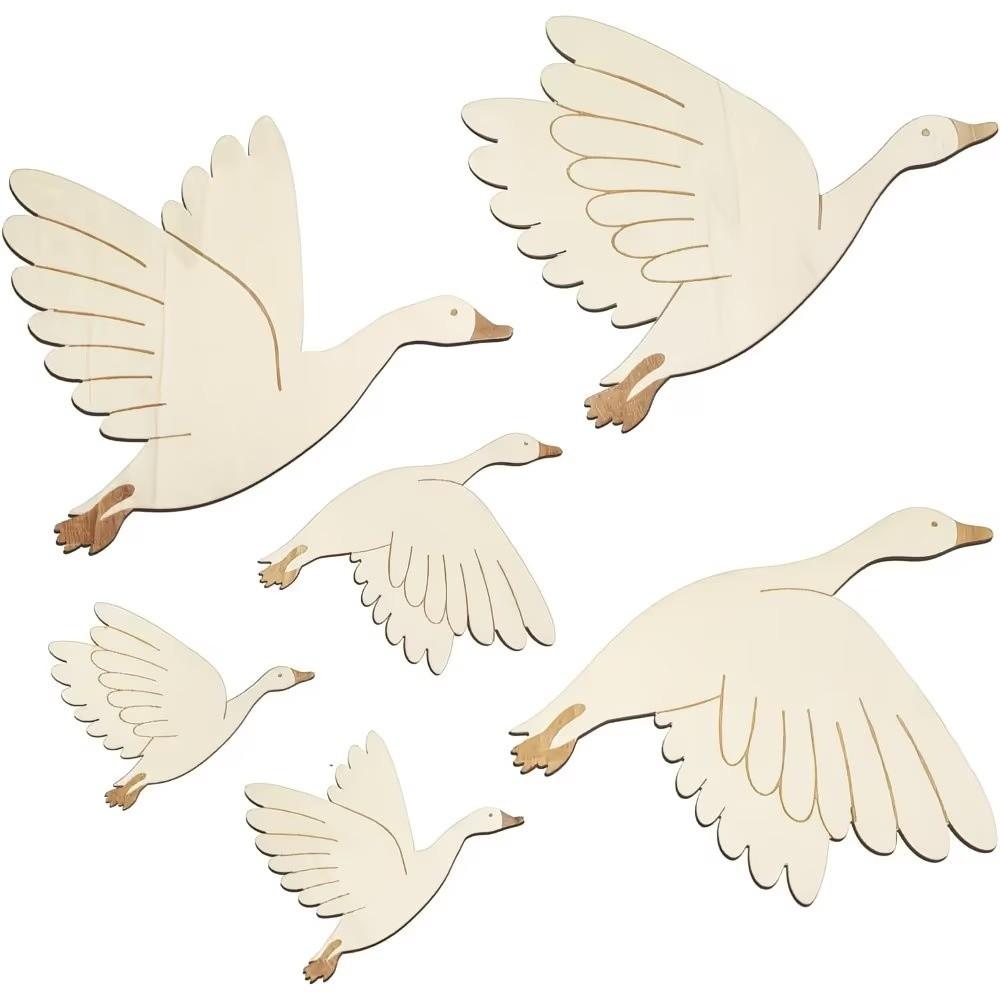 Country Style Greenhead Duck Wall Art Sweet Exquisite Swan Wall Decoration Wooden Decoration Crafts Background Prop