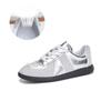 Genuine Leather De Training Shoes Flat Bottom Board Shoes Lace Side Gump Shoes Casual White Shoes