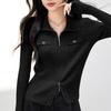Bottom Shirt Women's New Autumn and Winter Inner Wear Can Be Worn Outside Long-sleeved High-end Polo Collar Double Zipper Top