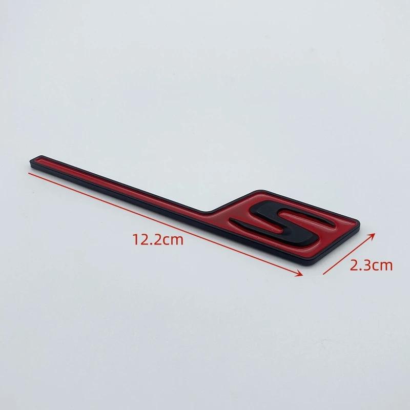 ABS S Badge Emblem Car Trunk Stickers For S E63S C63S GLC63S GLE63S GLS63S GTS GT43S GTR GT53 GT50 CLA45S Silver Yellow Black