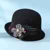 Knit Summer Sun Hat With Floral Pattern And Short Brim For Womens Fashion