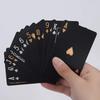 Black and Gold Foil Playing Cards, Waterproof PVC Playing Cards, Suitable for Tabletop Games