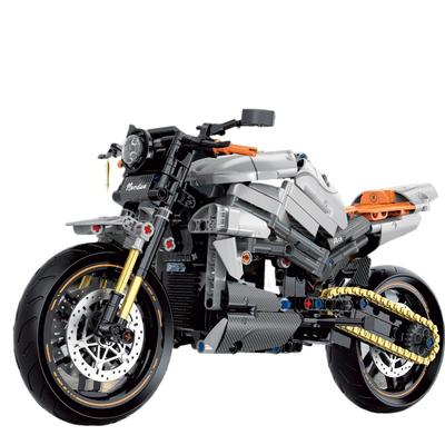 1/8 City Motorbike Model MOC Building Blocks Motorcycle Vehicle Technical Bricks Birthday Gifts Toys for Kid Boys Children Adult