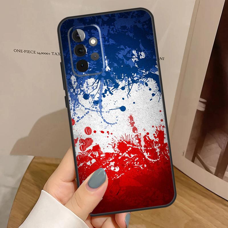 France Flag Case For Samsung Galaxy A33 A53 A13 A54 A34 A14 A56 A36 A16 A06 A12 A32 A52 A35 A17 A15 A55