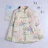 Mamas Vintage Verdickte Baumwolljacke Handgemachter Floraler Wintermantel Warme Baumwollwattierte Oberbekleidung