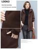 Women's Fleece-Lined Hooded Cardigan - Autumn/Winter 2024 Casual Loose Fit for Middle-Aged Moms