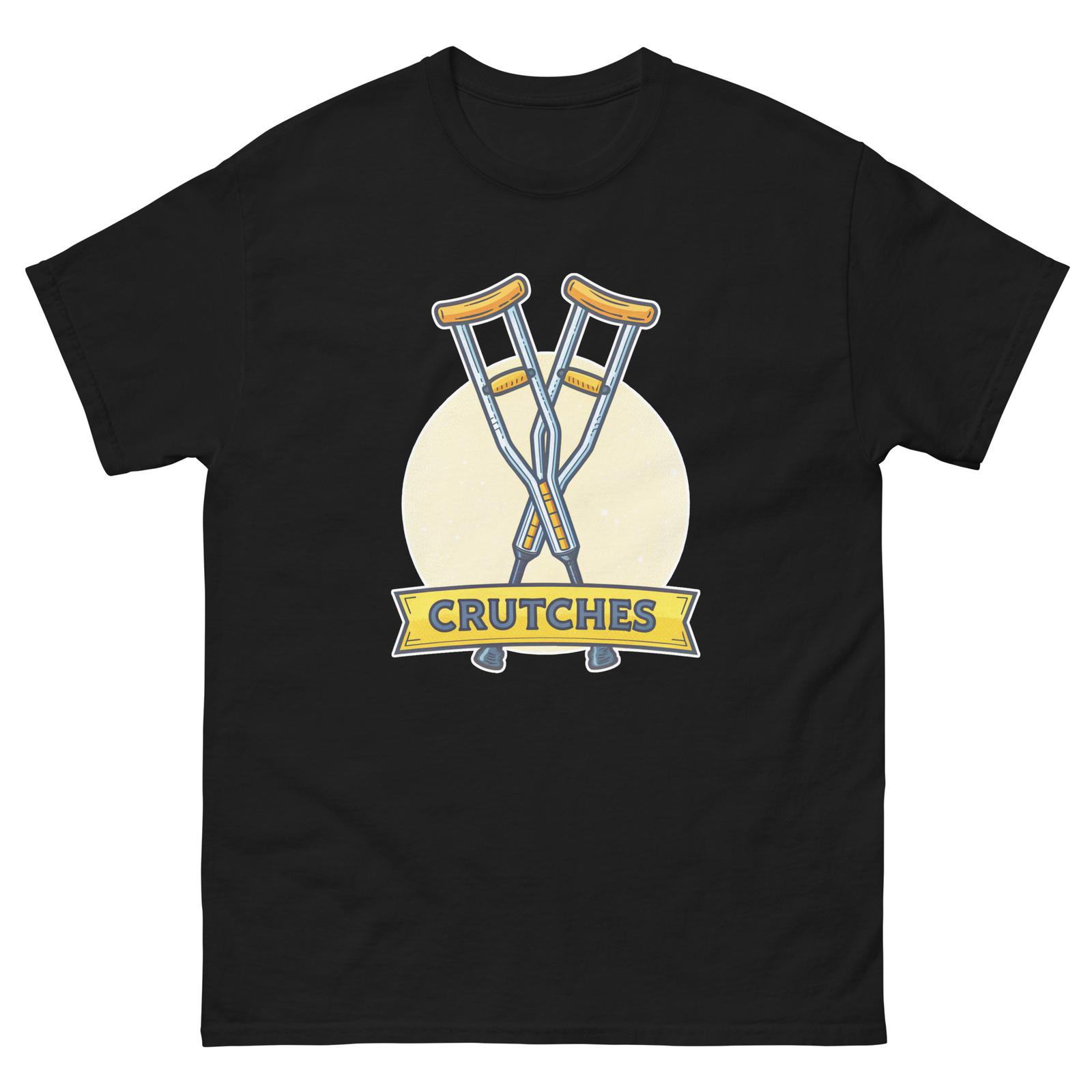 Crutches Hospital Health Medical Safety T-Shirt M