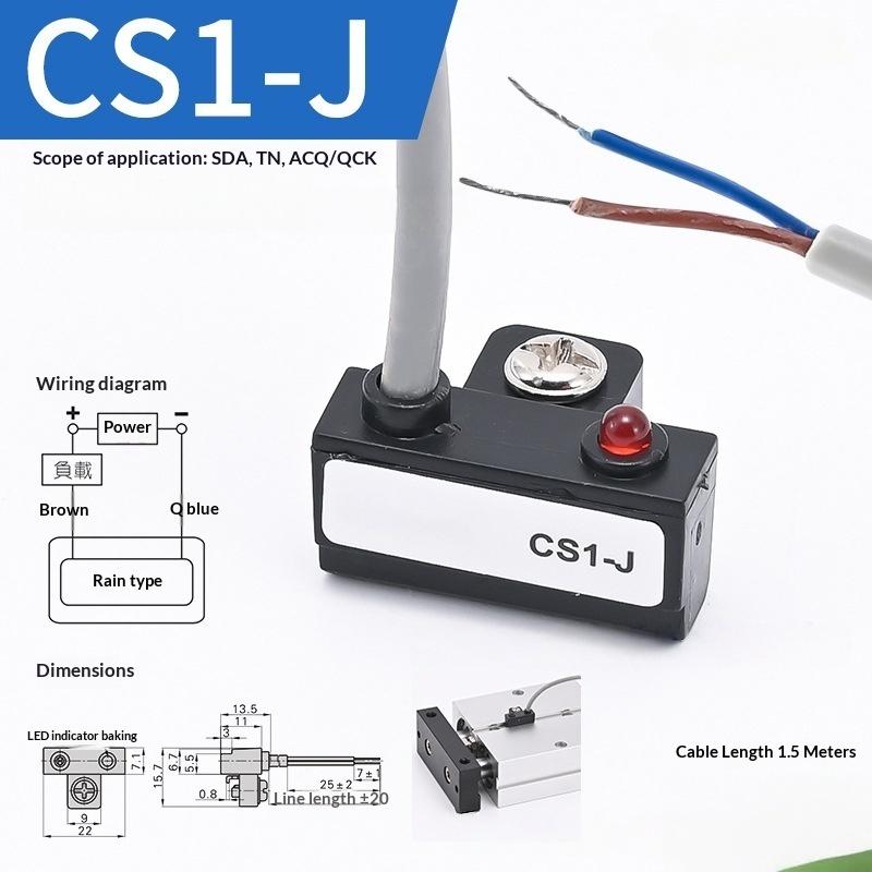 Air Pneumatic Cylinder Magnetic Reed Switch Sensor 1Pcs Durable for Industrial Automation CS1-J/G/E/U/F D-C73