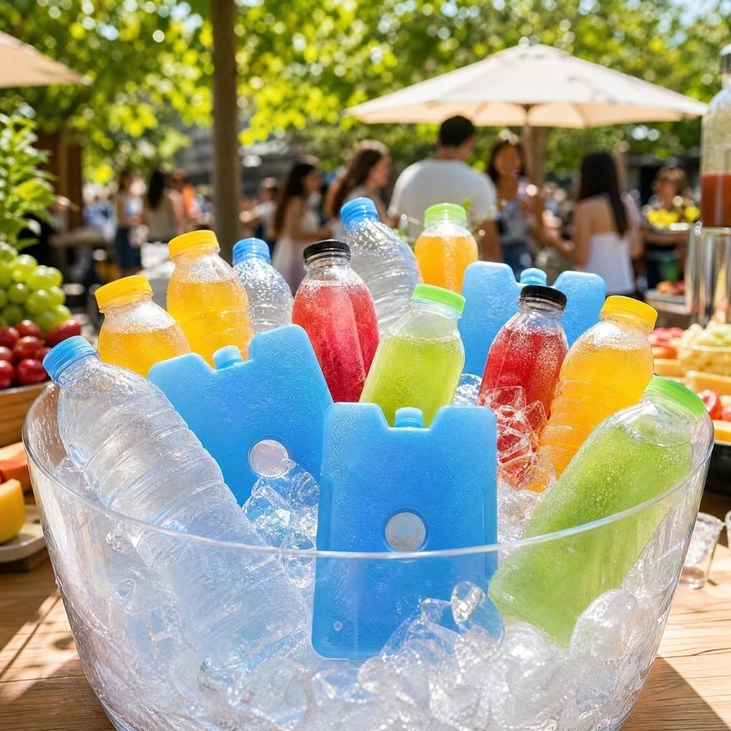 Medium Ice Box for Portable Conditioner Swamp Cooler - Reusable Ice Pack for Food Storage (, Single Hole)