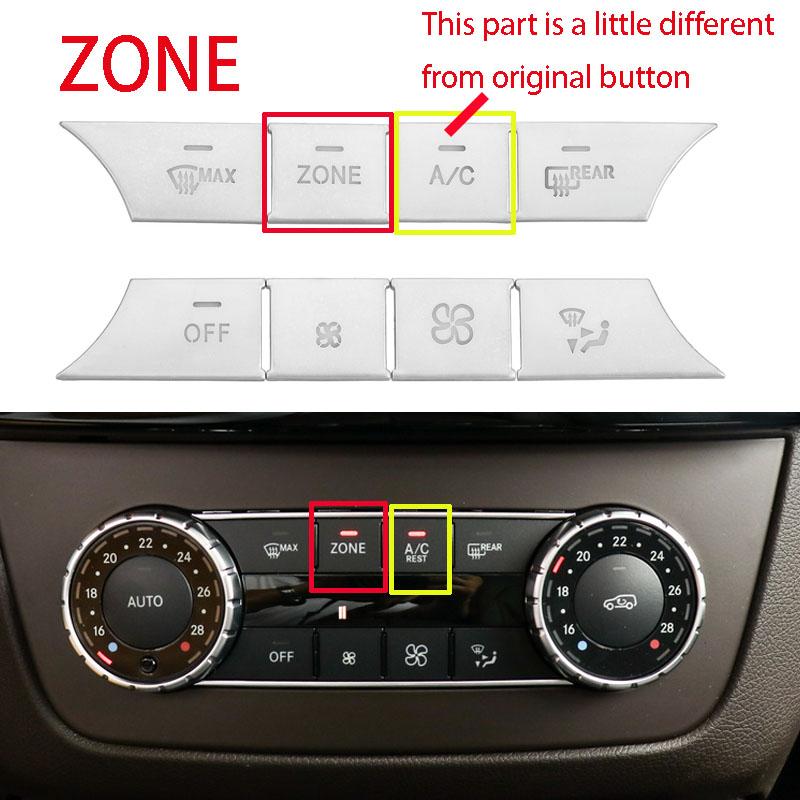 Car AC Dash Buttons Cover Media Volume Buttons Cover Stickers for Mercedes Benz GLE SL M ML GL CLS AMG C