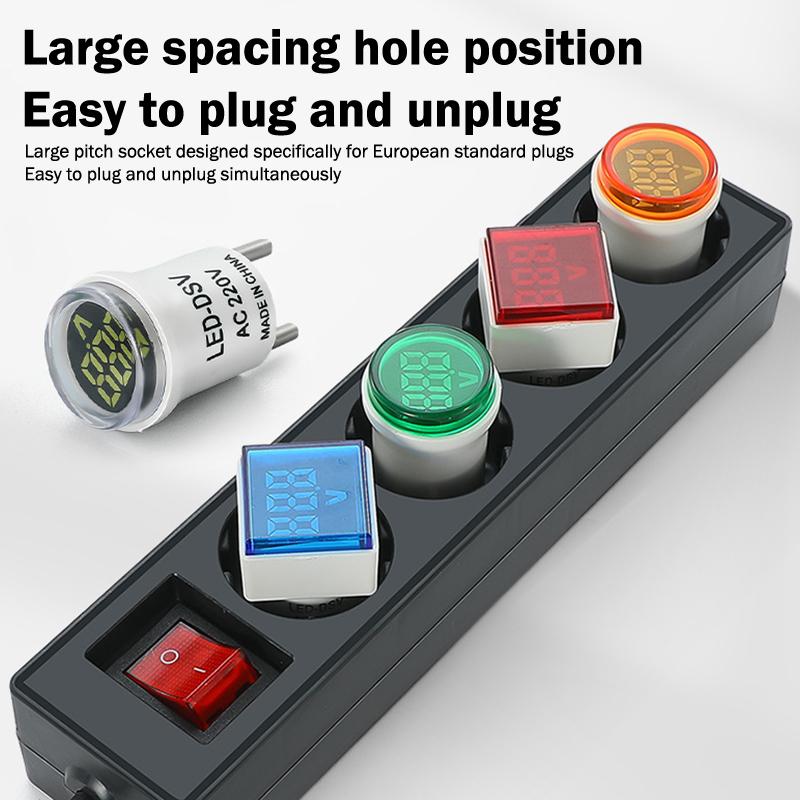 1 buc. Priză UE LED Monitor Digital Casnic AC 50V~500V Voltmetru Indicator Luminos Circular Universal AC220V