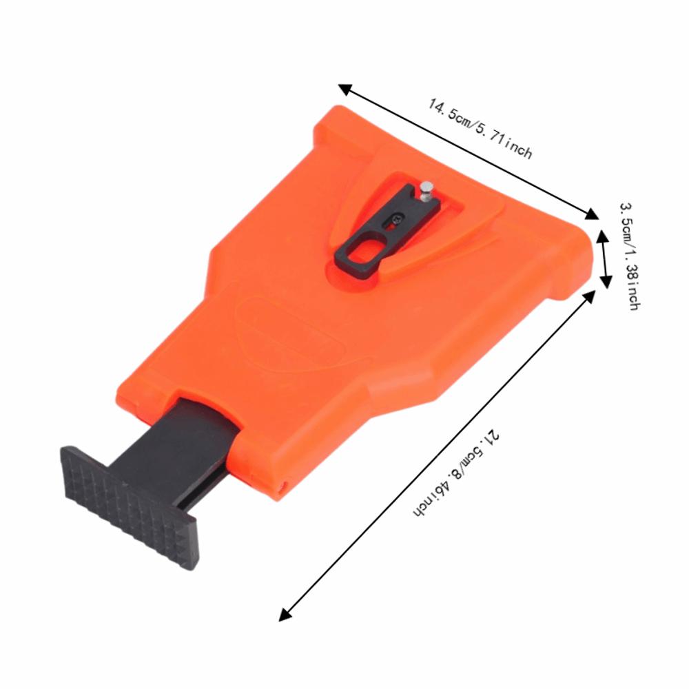 Plastic Chainsaw Sharpening Tool Orange Chain Saw Teeth Sharpener Portable Grinding Stone