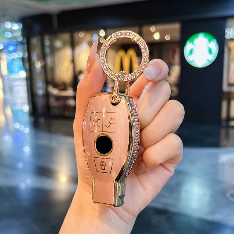 For Mercedes Benz Keycase C E A B S Class Gle Gla Glb Glc Gls Amg Car Key Bag Exquisite Durable Car Interior