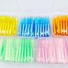 60 Pcs 0.6-1.5mm Toothpicks Push-pull Toothbrush PE Oral Cleaning Tools  Interdental Cleaning