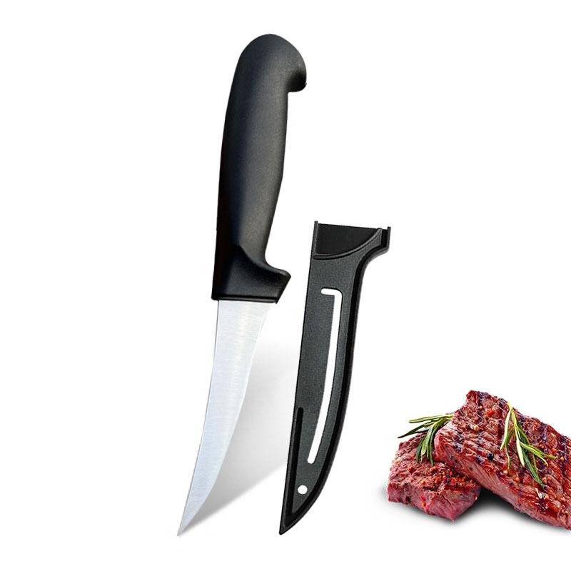 

Профессиональные кухонные ножи Нож шеф-повара из нержавеющей стали Нож для снятия шкуры Нож для разделки мяса Нож для филе и обвалки с чехлом 5 inch