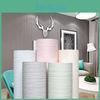 Modern Minimalist Vertical Stripe Wallpaper Soft Beige Light Pink And Light Blue Non-woven Fabric For Living Room Bedroom Office Decor