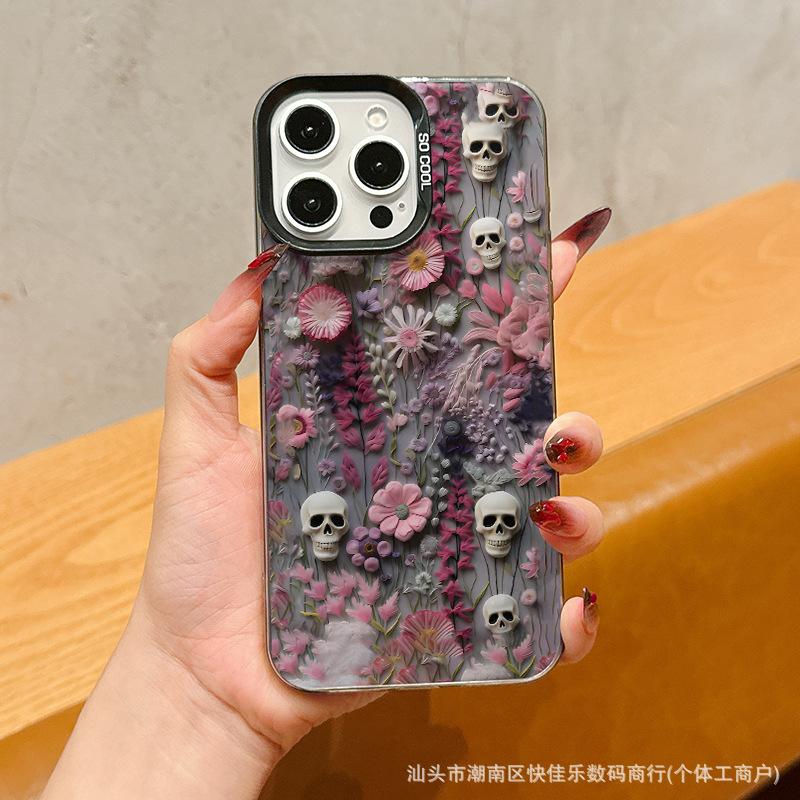 Pumpkin Demon Bones Apple 16/15/14 Case 11/12/13 Promax Retro iPhoneXr