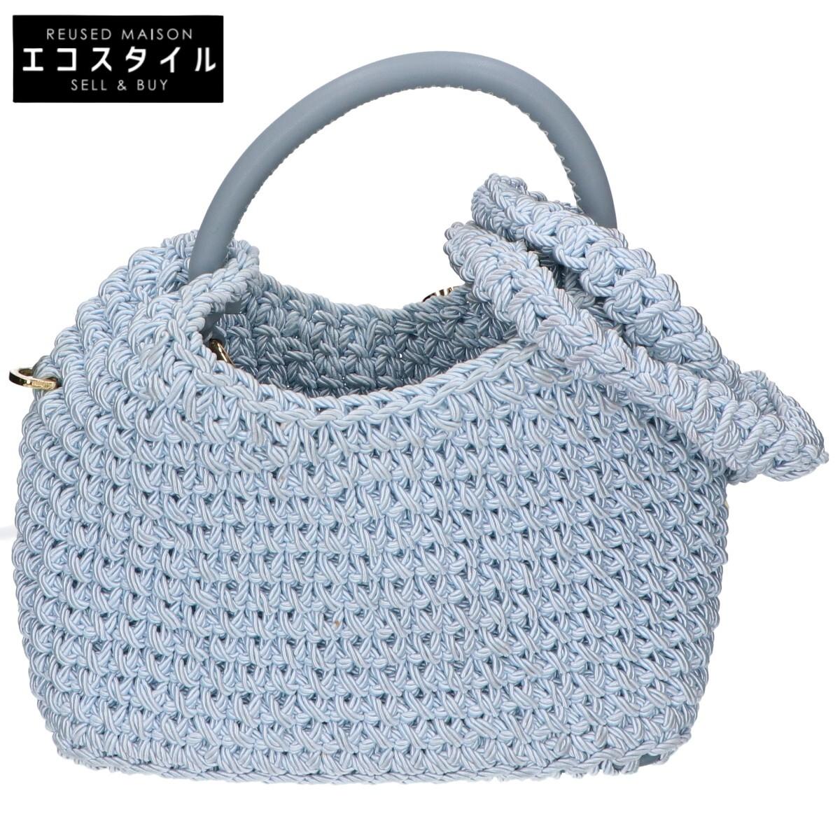 

elleme Clochette 2WAY Handbag Light blueUsed