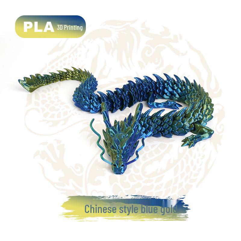 "Handcrafted 3D Printed Crystal Dragon Ornaments - Chinese Dragon & Dragon Egg Toys"