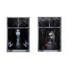 2PCS 2D Flat Scary Halloween Window Cover Super Terrifying Blood-Themed Scary Halloween Backdrops Polyester Fiber