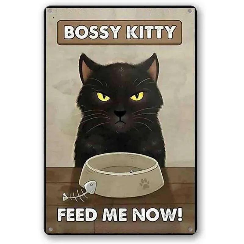 Cats Metal Tin Signs Being Normal Is Boring Wall Decoration Plaque Vintage Poster Iron Painting for Home Cafe Garden Club Bar 26T010 26T0104