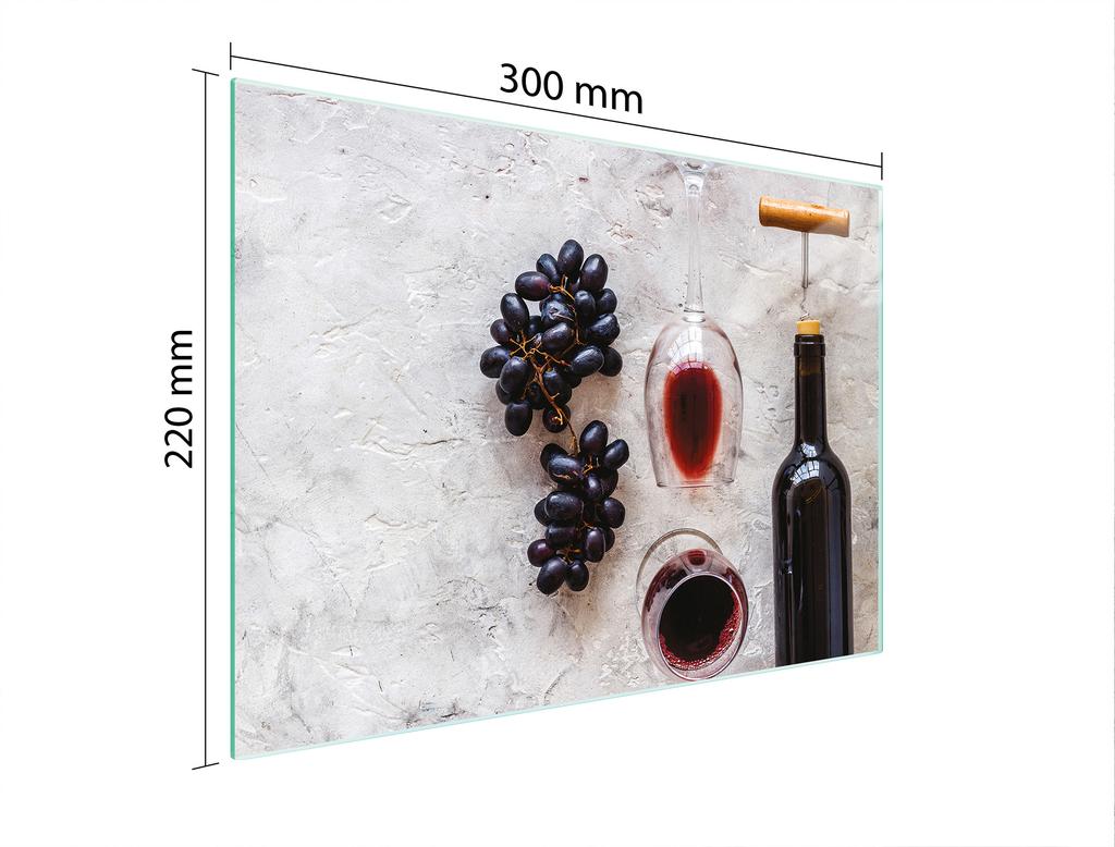 SZKLANA DESKA DO KROEJNIA 30x22 WINO