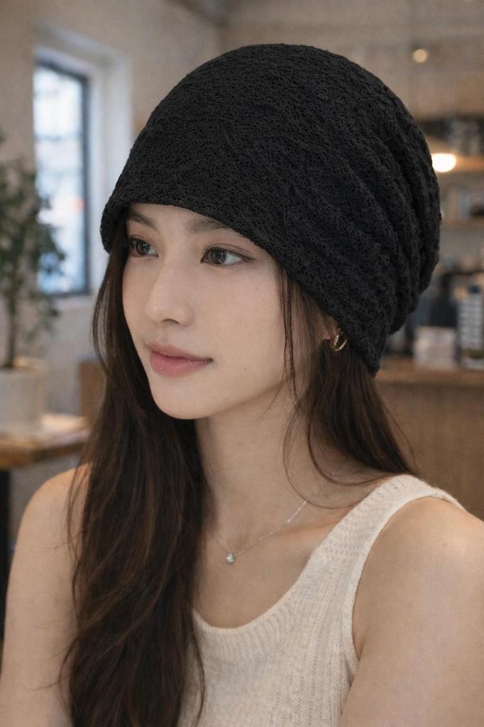 Lace Bandana Beanie