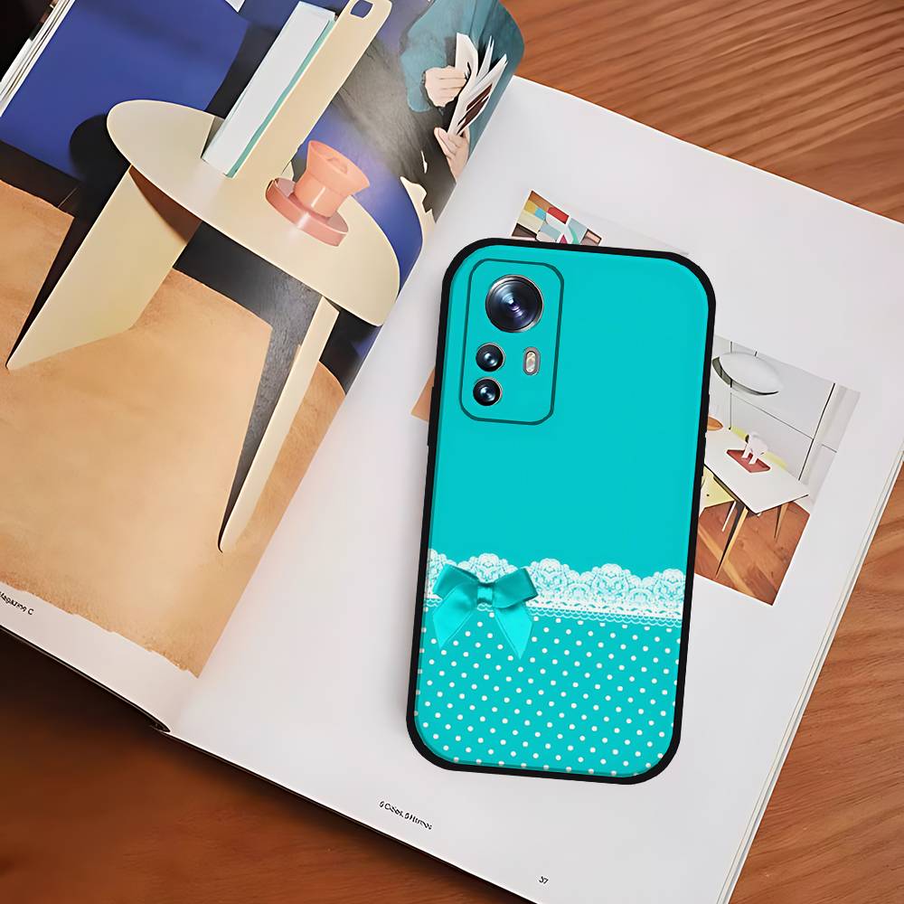 A-tiffanys Blue Phone Case For Xiaomi 11 12 Redmi Note 11 5G 8T 9A 9 10T Note 8 9 12SUltra Shockproof, Slim, Black