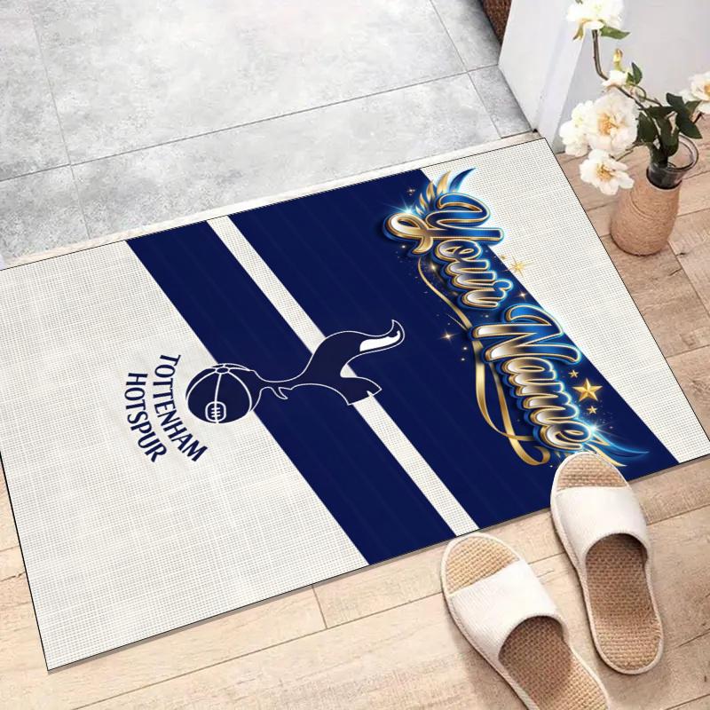 T-Tottenham Hotspur Design Area Rug Personalized Name- Non-Slip, Soft & Cozy Floor Mat for Living Room, Office - Indoor/Outdoor Carpet