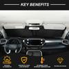 Black Car Sun Shade Windshield Window Cover For Toyota Tundra/Sequoia +