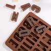 Chocolate letter silicone handicraft molds, reusable crayon wax molds, cake decoration silicone letter molds, candies, chocolate