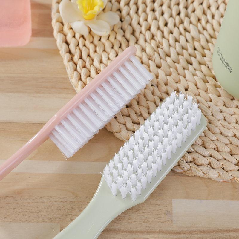 Plastic Small Shoe Cleaning Brush with Soft Bristles, Long Handle, and Hanging Design