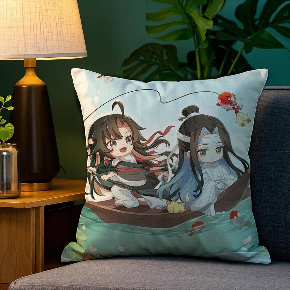 M-Mo D-Dao Z-Zu S-Shi Pillow Case Sofa Living Room Bedroom Double-sided Printing Square Cushion Nap Time Cushion Cover