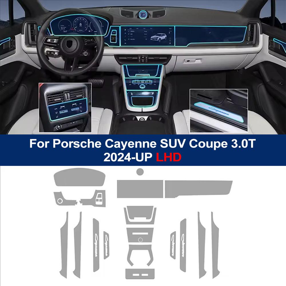 Pre-cut Car Anti-scratch TPU Film for For Porsche Cayenne 2025 SUV Coupe 3.0T 4.0T Center Console Dashboard Navigation PPF Film