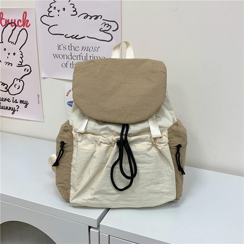 Schoolbag Korean Version Niche Design Backpack Large Capacity Leisure Girl Outdoor Backpack Lightweight Personality Trend Travel Backpack