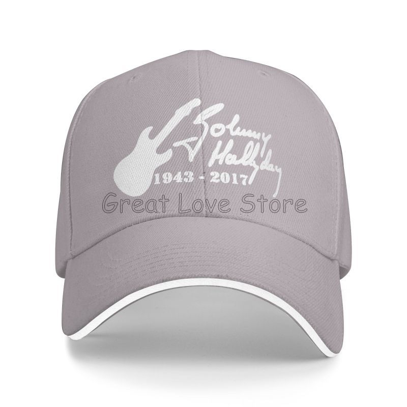 Johnny Hallyday Print Baseball Cap French Rock Legend Bucket Hat Unisex Adjustable Snapback Sun Hat Men Sandwich Cap