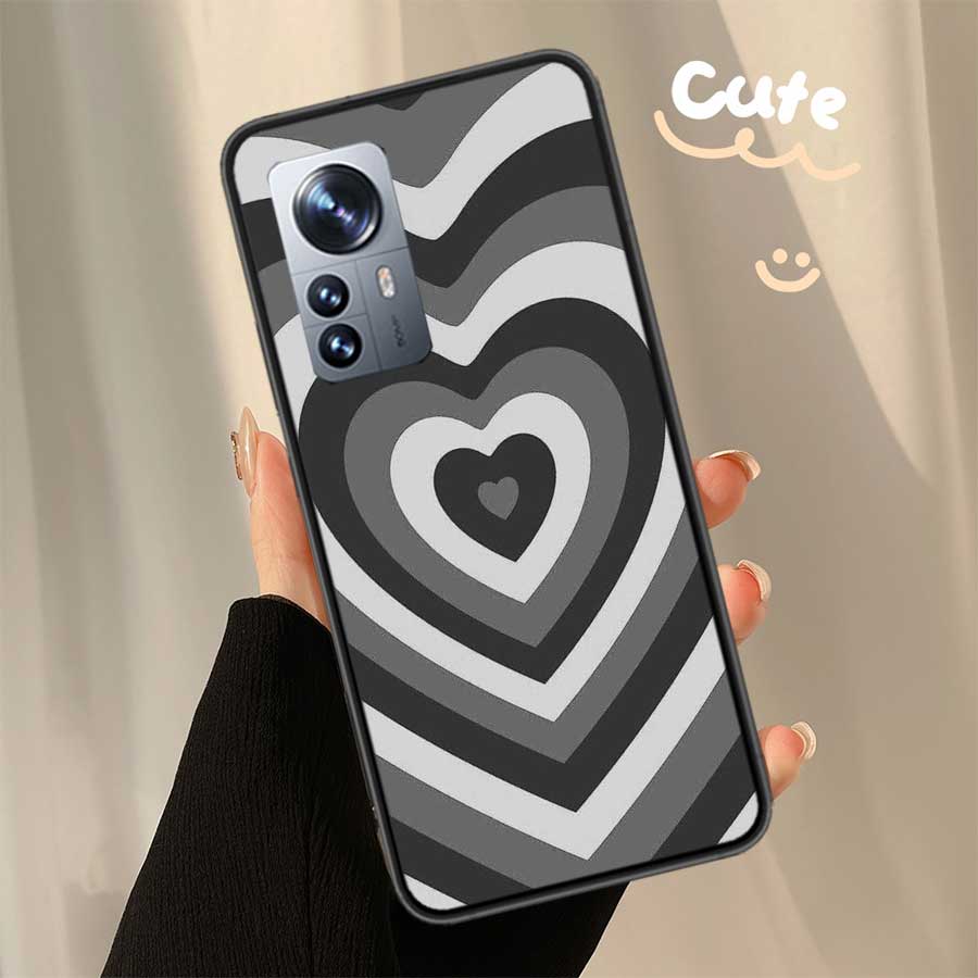 Heart Circle Phone Case For Xiaomi Poco X6 X5 X4 X3 GT NFC M4 M5 Pro 5G M3 Mi Note 10 Lite F5 F4 F3 F2 F1 Capa Coque TPU Cover C