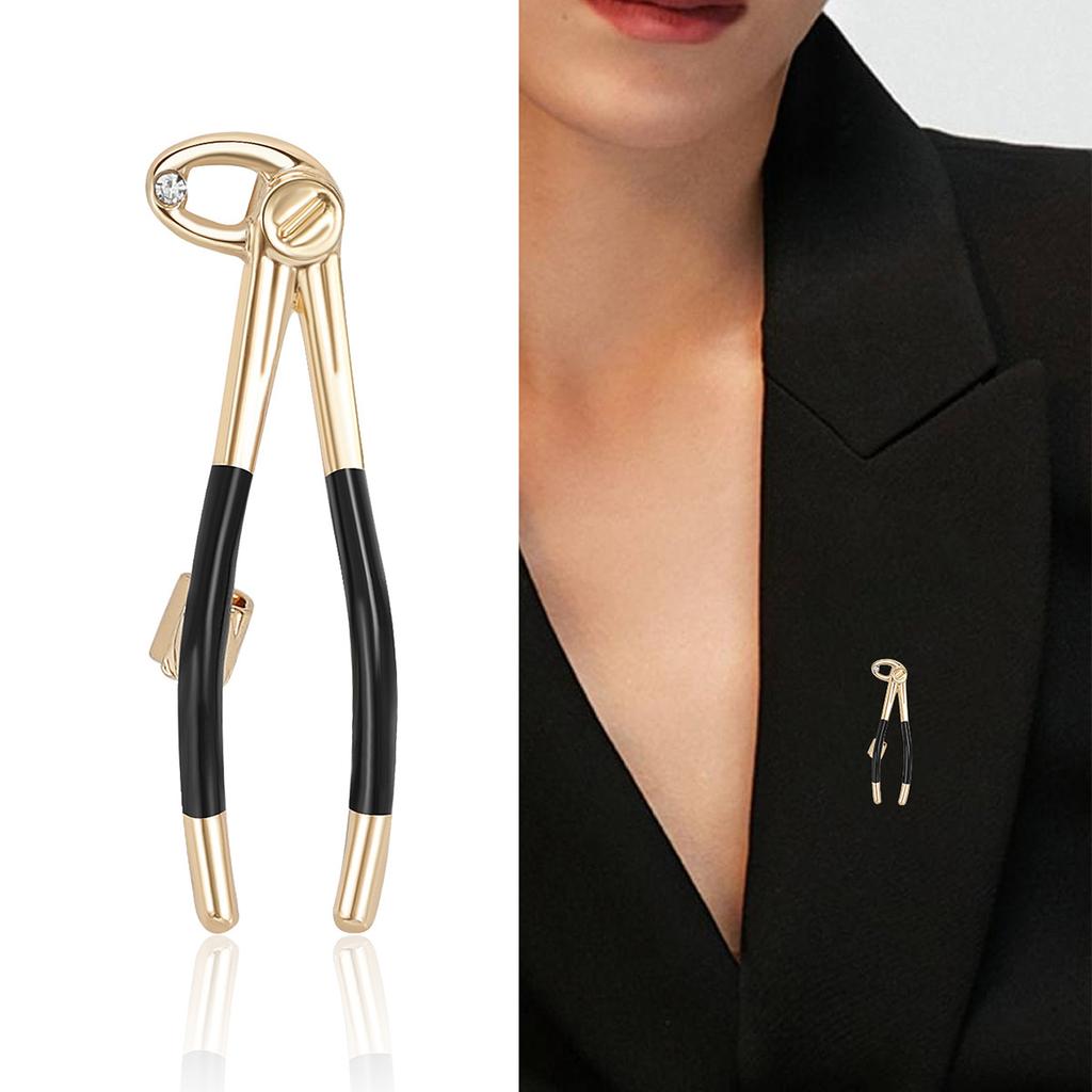 Spilla Creativa Personalità Lavoratori Sanitari Lega Gocciolante Pinzette Styling Spilla Cardigan Giacca Accessori