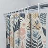 Decorative Shower Curtains Made Of Polyester Fabric Featuring A Colorful Leaf Pattern Suitable For Bathroom Decor In Various Siz