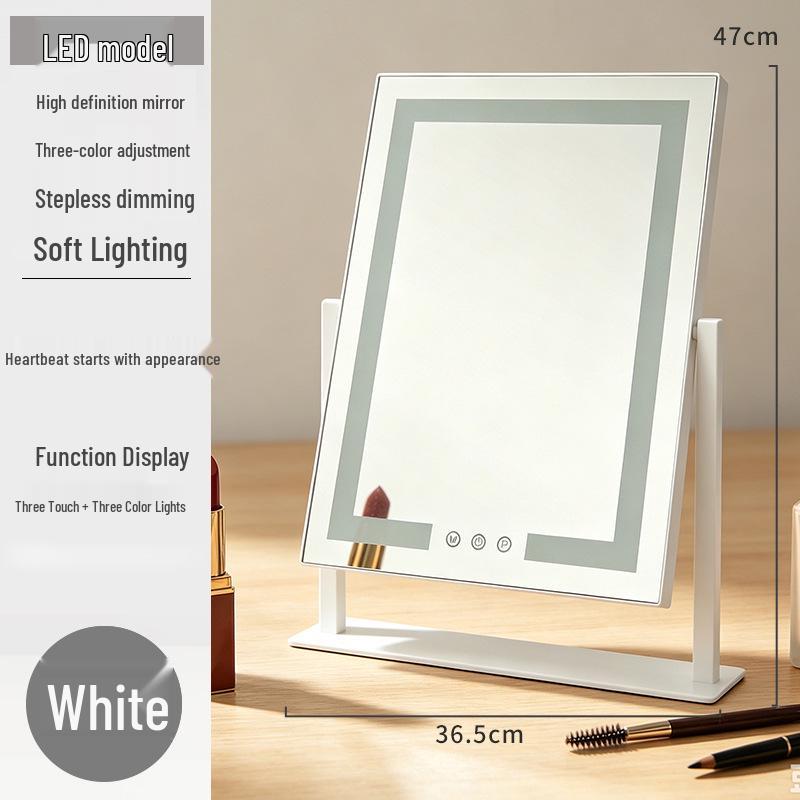 Large Smart HD LED Makeup Mirror with Rechargeable Fill Light
