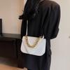 Women's temperament chain solid color 2025 autumn and winter new casual portable shoulder messenger small square bag