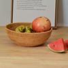 ZISIZ Large Round Handwoven Bamboo Storage Basket