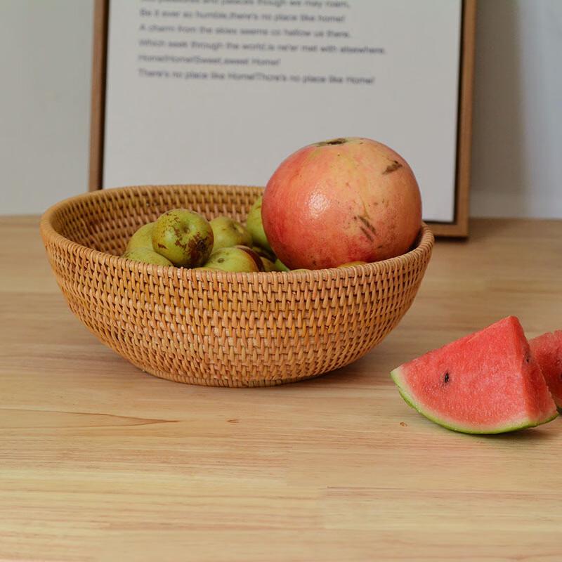 ZISIZ Large Round Handwoven Bamboo Storage Basket