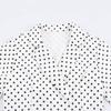 Womens 2026 Elegant V-neck Polka Dot Pleated Midi Dress