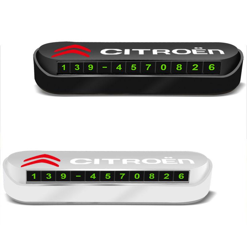 Car Temporary Parking Card Phone Number Plate Telephone Number Park Stop For Citroen C1 C2 C3 C4 C5 C6 C8 C4L DS3 DS4 DS5 DS5LS DS6