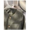 Women Short Tweed Blazer Autumn Casual Minimalist Cold Style Jacket High Sense Coat